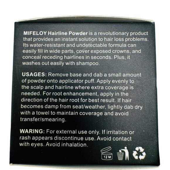 2 Pack Mifeloy #1 Light Brown Hairline Shadow Powder  Say Farewell To Thinning H - Picture 4 of 7